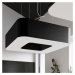Čierne závesné svietidlo s textilným tienidlom Piano – Nice Lamps