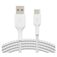 Belkin kábel Boost Charge Braided USB-A to USB-C 2m - White