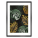 Dekoria Plakat Golden Leaves I, 70 x 100 cm, Ramka: Czarna