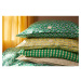 Predĺžené zelené obliečky na jednolôžko z bavlneného saténu 140x220 cm Pleasantly - JUNA