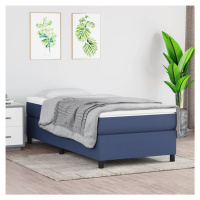 vidaXL Rám na boxspring posteľ modrý 90x200 cm látka