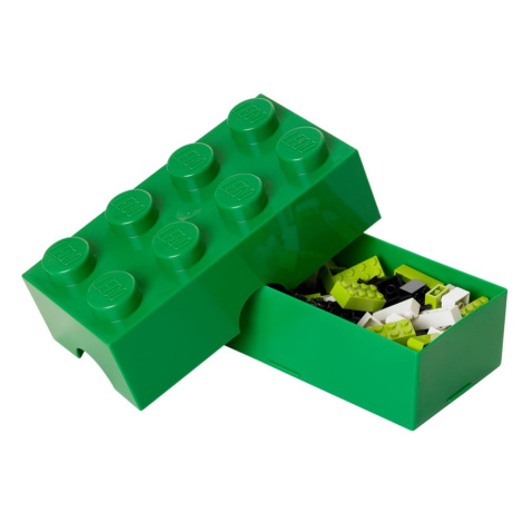 Tmavozelený desiatový box LEGO®