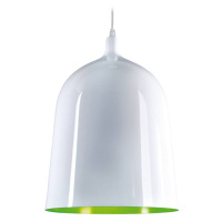 Závesné svetlo Aluminor fľaša, Ø 28 cm, biela/zelená