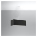 Čierne závesné svietidlo so skleneno-textilným tienidlom Gryfin Bis – Nice Lamps