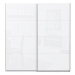 Šatníková skriňa Stefi - 200x210x61 cm (biela lesk)