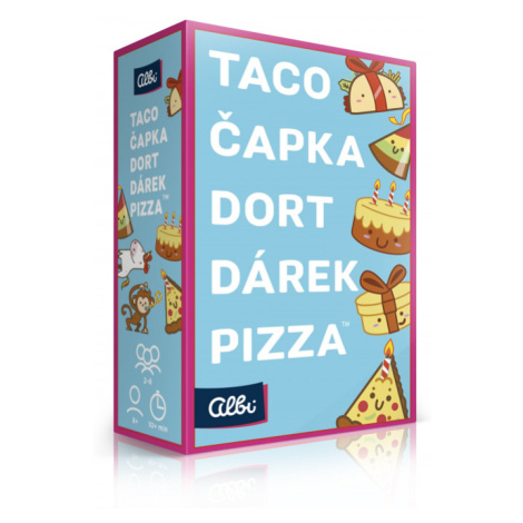 Albi Taco, čapka, dort, dárek, pizza