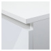 Rohový písací stôl B16 124 cm biely lesk ľavý