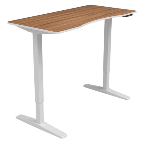 MID.YOU PÍSACÍ STÔL, biela, farba vlašského orecha, 120/75-120/70 cm