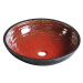 SAPHO - ATTILA keramické umývadlo, priemer 43cm, paradajková/petrol DK007