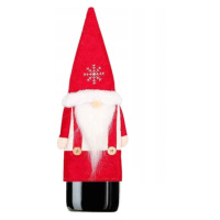 Vianočný obal na fľašu Clausa červený