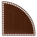 Drevené dno/veko na košík - kruhový výsek orech Zvoľte variant:: 25x25 cm