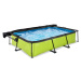 Bazén so strieškou a filtráciou Lime pool Exit Toys oceľová konštrukcia 300*200*65 cm zelený od 