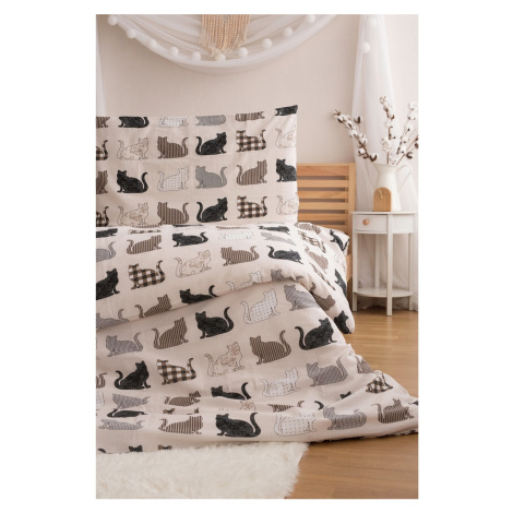 Jerry Fabrics Krepové obliečky Mačky, 140 x 200 cm, 70 x 90 cm