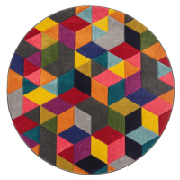 Kusový koberec Spectrum Dynamic Multi kruh Rozmery kobercov: 160x160 (priemer) kruh