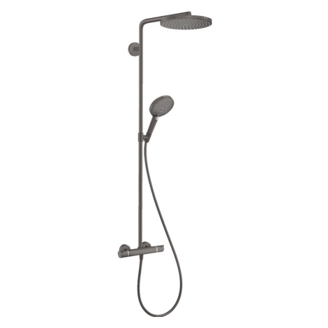 Hansgrohe Raindance Select S, Showerpipe 240 1jet PowderRain s termostatom, kartáčovaný čierny c