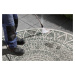 Kusový koberec Mujkoberec Original Nora 104163 Green Creme kruh – na ven i na doma - 140x140 (pr