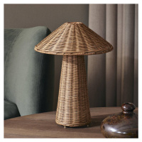 Ferm LIVING stolová lampa Dou, ratan, železo, výška 40 cm