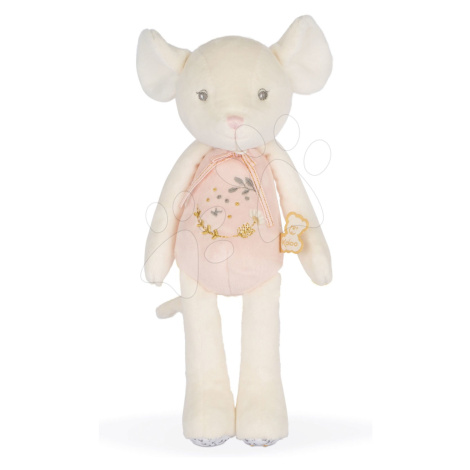 Plyšová bábika myška Doll Mouse Mini Perle Kaloo ružový 25 cm s výšivkou z jemného mäkkého mater