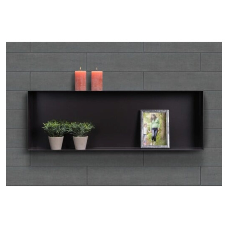Police na zabudovanie do steny EasyDrain 60x30x10cm čierny BOX10CB603010