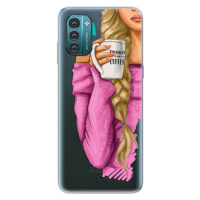 Odolné silikónové puzdro iSaprio - My Coffe and Blond Girl - Nokia G11 / G21