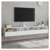 vidaXL TV nástenné skrinky 2 ks biele 100x30x30 cm kompozitné drevo