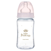 Canpol babies Fľaša so širokým hrdlom Royal Baby 240 ml ružová