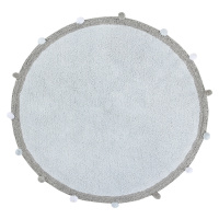 Ručne tkaný kusový koberec Bubbly Soft Blue Rozmery koberca: 120x120 kruh