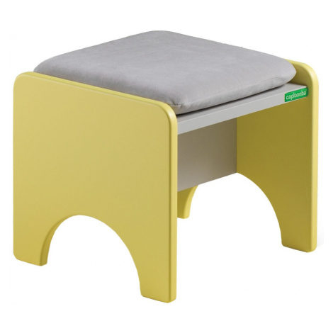 Detská stolička raundo - žltá/šedá