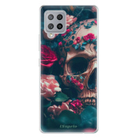 Odolné silikónové puzdro iSaprio - Skull in Roses - Samsung Galaxy A42