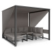 Blumfeldt Havana & Lounge-Set, pergola & lounge-set, 270 x 230 x 270 cm, 4 dvojsedadlá, sivá