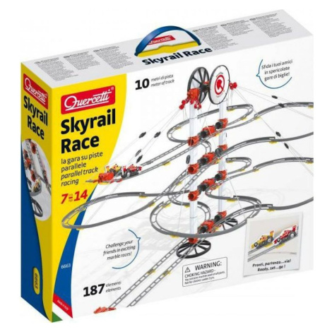 Quercetti Skyrail Race parallel track racing Dvojitá závesná guľôčková dráha