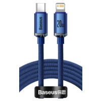 Kábel Baseus Crystal Shine CAJY000303, USB-C na Lightning 8-pin PD 20W, 2m, modrý