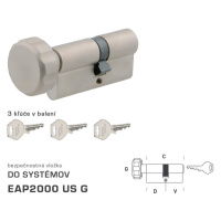 DK - EAP2000 US G - s gombíkom NIM - nikel matný D 35,5 + V 65 mm