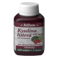 MEDPHARMA Kyselina listová 400 mcg 100 + 7 tabliet ZADARMO