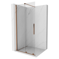 MEXEN/S - Velár posuvné sprchové dvere Walk-in 110 cm, transparent, ružové zlato 871-110-000-03-