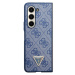 Guess 4G PU Leather Triangle Zadný Kryt pre Samsung Galaxy Z Fold 5 Blue