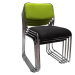 KONDELA Bulut konferenčná stolička zelená / čierna
