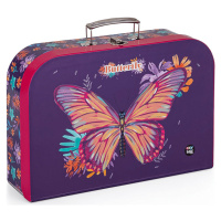 Detský lamino kufrík - 34 cm - Motýľ