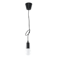 Čierne závesné svietidlo 9x9 cm Rene - Nice Lamps