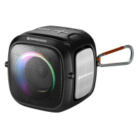 C-TECH reproduktor Impressio Qubis mini, bluetooth, čítačka, USB, AUX, RGB podsvietenie, FM, USB