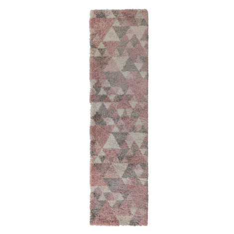 Kusový koberec DAKAR Nuru Pink / Cream / Grey Rozmery koberca: 60x230