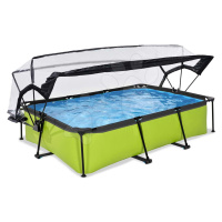 Bazén s krytom a filtráciou Lime pool Exit Toys oceľová konštrukcia 300*200*65 cm zelený od 6 ro