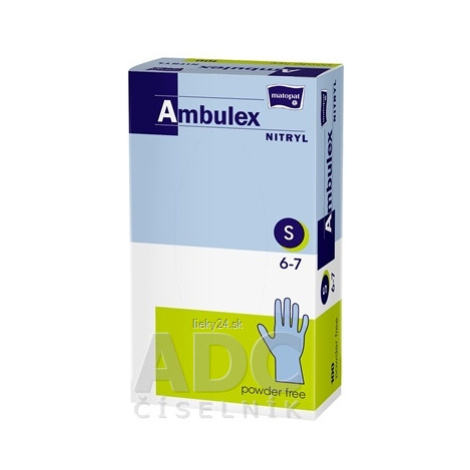 Ambulex rukavice NITRYL nesterilne nepudrovane S