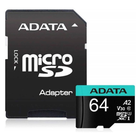 ADATA MicroSDXC karta 64 GB XPG UHS-I U3 (R: 95/W: 90 MB/s) + SD adaptér