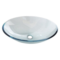 PURE sklenené umývadlo oválne 52x37,5 cm, číra 2501-12