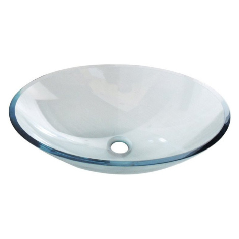 PURE sklenené umývadlo oválne 52x37,5 cm, číra 2501-12 Sapho
