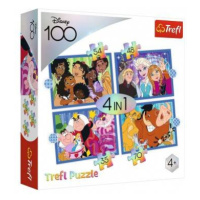 Puzzle 4v1 Šťastný svet Disney 28,5 x20, 5cm v krabici 28x28x6cm