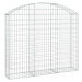 vidaXL Oblúkový gabionový kôš 150x30x120/140cm pozinkované železo