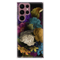 Odolné silikónové puzdro iSaprio - Dark Flowers - Samsung Galaxy S22 Ultra 5G