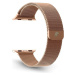 RhinoTech oceľový remienok milánsky ťah pre Apple Watch 42 / 44 / 45mm ružovo-zlatý